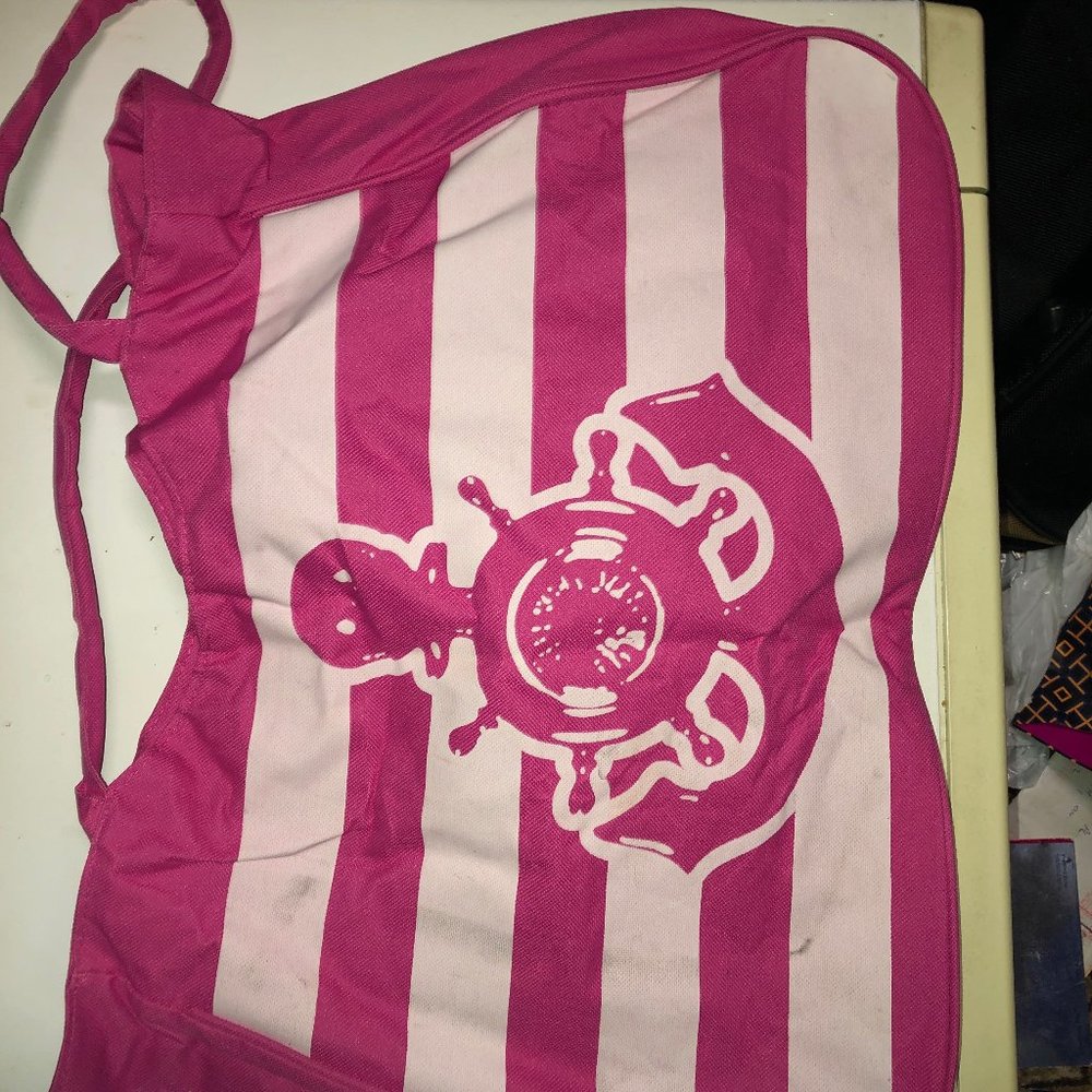 Pink and white Beach bag